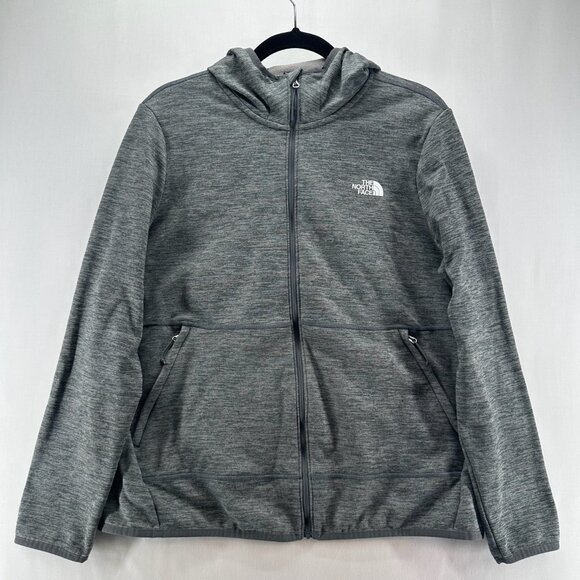 The North Face Tops - The North Face Canyolands Hoodie Womens XL Full Zip Fleece Stretch Grey Heather